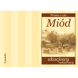 Zawieszka na słoiki na miód gryczany, retro (5szt) - U204