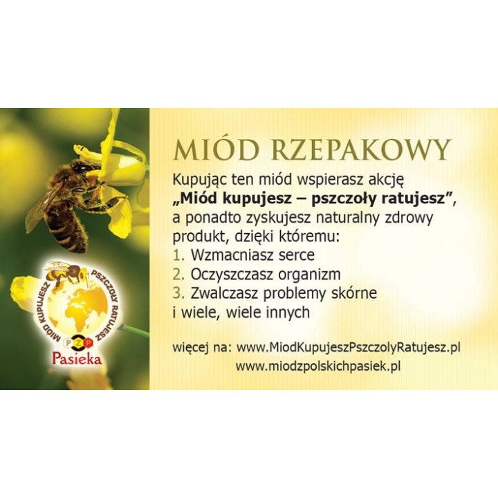 Ulotki o miodzie "Miód rzepakowy" (20szt) - U76