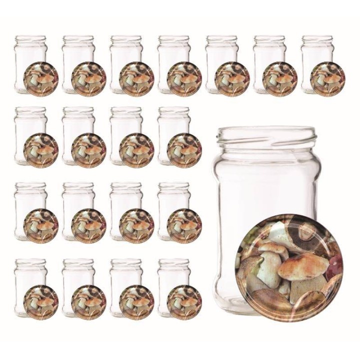 Zestaw 20szt słoików 315ml A4 z zakrętkami NM100 na grzyby - A4NM100