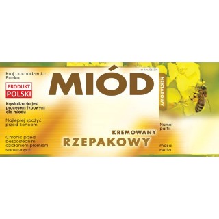 Paczka etykiet na miód rzepakowy (100szt) - wzór E1230