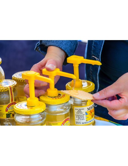 Dozownik DUŻY pompka do miodu z nakrętką fi 82mm - DOZ12