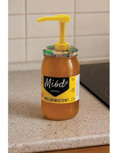 Dozownik DUŻY pompka do miodu z nakrętką fi 82mm - DOZ12