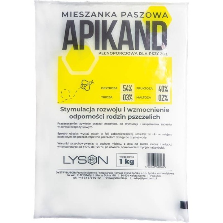 Apikand - ciasto 1kg  - pokarm dla pszczół - 3247