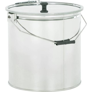 Wiadro nierdzewne 30 kg z sitem, pierścień zaciskowy - SN_251