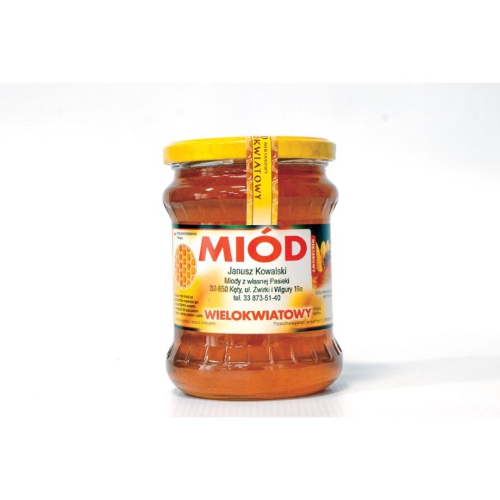 Słoiki 500 ml 0,5L na miód i przetwory  (zgrzewka8 szt) - wzór A9zgrz