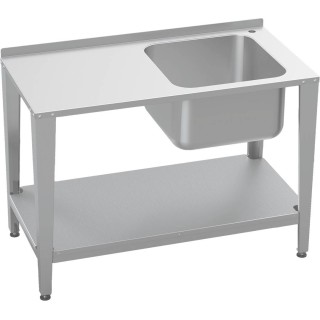 Stół roboczy do pracowni pasiecznej ze stali nierdzewnej ze zlewozmywakiem, 2000 mm - W927