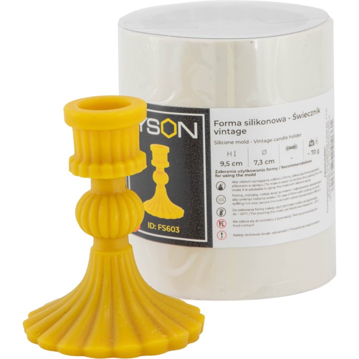 Forma silikonowa - Świecznik vintage - FS603