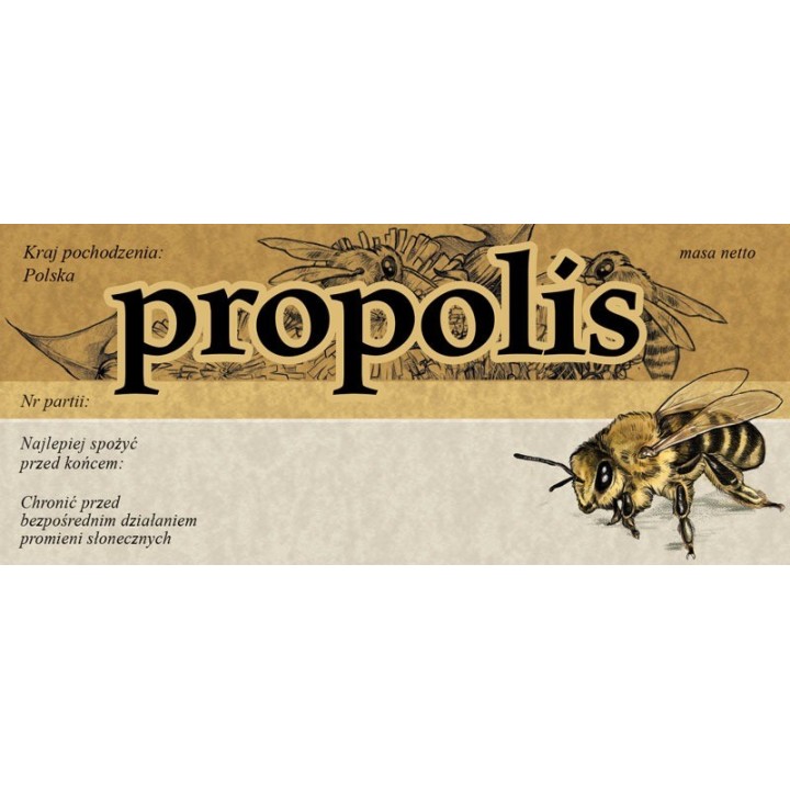 Etykiety na propolis (50szt) - wzór EPRO3
