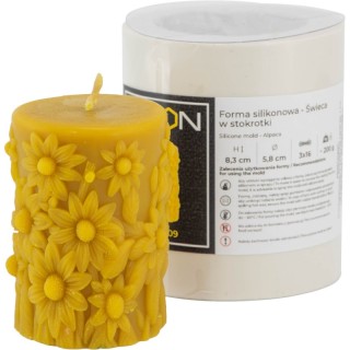 Forma silikonowa - Świeca w stokrotki - FS609