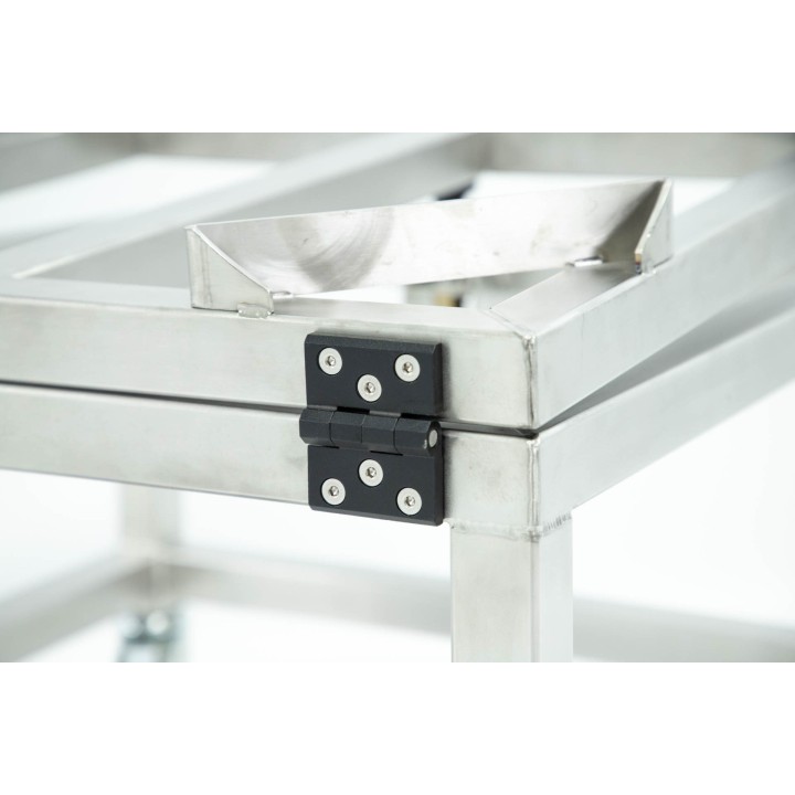 Wózek transportowy do odstojników/urządzeń do kremowania 300l bez pł. grzewczego, 200l z pł. grzewczym, regulowany - W6607_L