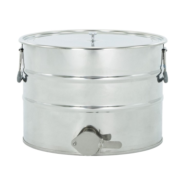 Odstojnik nierdzewny 30 l / ~40 kg, zawór nierdzewny 6/4", uchwyty  – CLASSIC