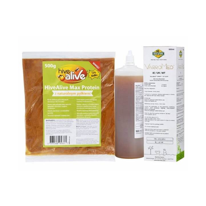 VARROMED® BeeVital butelka 555 ml plus HiveAlive Max Protein 500g - VIITA33