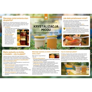 Duża tablica edukacyjna KRYSTALIZACJA MIODU  - wzór TAB92-XXL