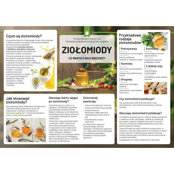 Duża tablica edukacyjna ZIOŁOMIODY - wzór TAB94-XXL