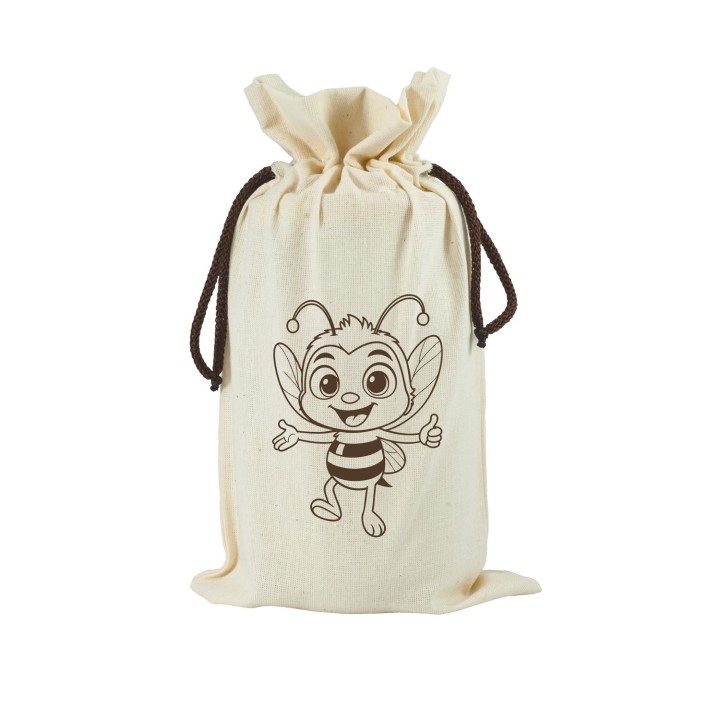 Woreczek ekologiczny Z PSZCZÓŁKĄ na 1 słoik 900 ml (1szt) -  TE5n