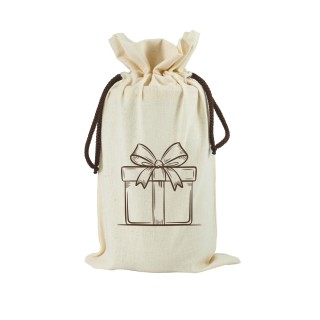 Woreczek ekologiczny ecru Z PREZENTEM na 1 słoik 900 ml (1szt) -  TE5r