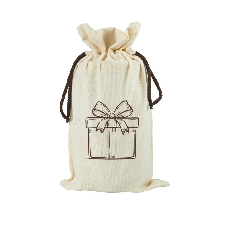 Woreczek ekologiczny ecru Z PREZENTEM na 1 słoik 900 ml (1szt) -  TE5r