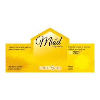 Paczka etykiet na miód mniszkowy (100szt) - wzór E704