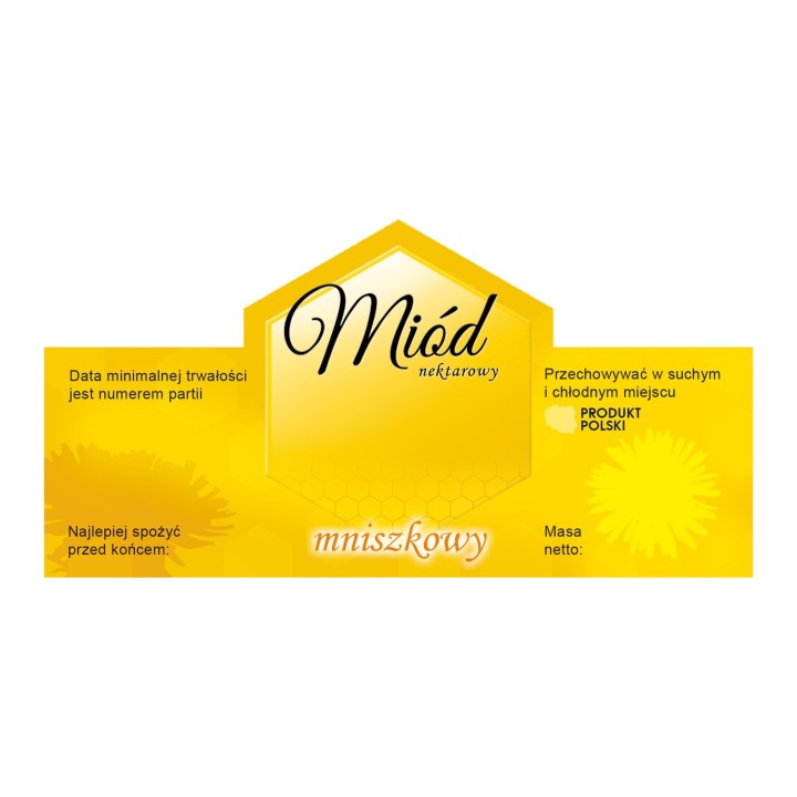 Paczka etykiet na miód mniszkowy (100szt) - wzór E704