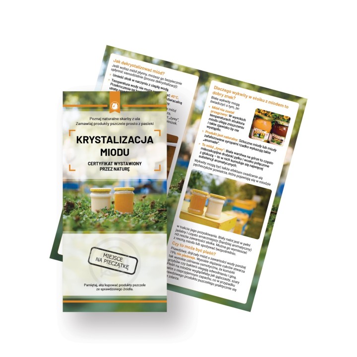 Ulotki KRYSTALIZACJA MIODU ( 10 sztuk)  - U92