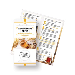 Ulotki JAK PRZECHOWYWAĆ MIÓD ? ( 10 sztuk)  - U95