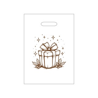 Torba foliowa na 1 słoik 0,9l LDPE 25x35cm "Prezent" (50szt) - LDPE32