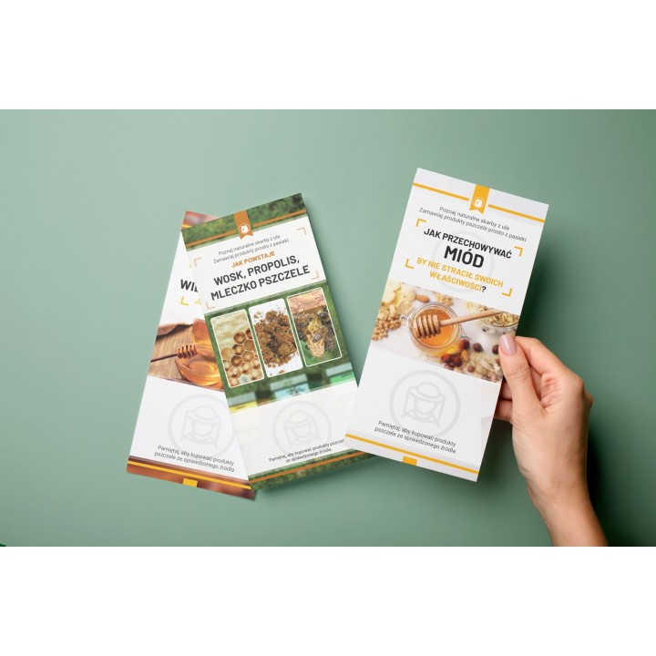 Ulotki JAK PRZECHOWYWAĆ MIÓD ? ( 10 sztuk)  - U95