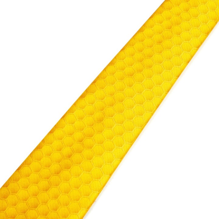 Krawat miodowy dla pszczelarza - żółty - KRAW4