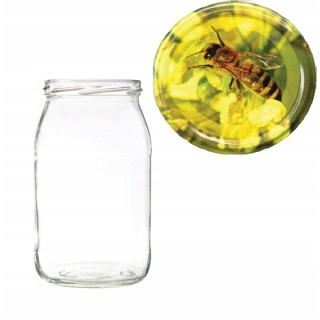 Karton słoików 0,9 litra (48 szt) + nakrętki fi 82 (50 szt) wzór RZEPAK - KA5ND115