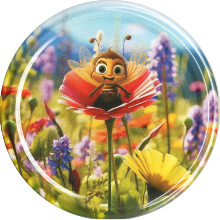 Karton słoików 0,9 litra (48 szt) + nakrętki fi 82 (50 szt) wzór BAJKOWA PSZCZÓŁKA - KA5ND108