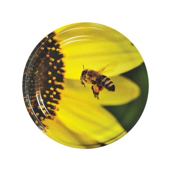 Karton słoików 0,9 litra (48 szt) + nakrętki fi 82 (50 szt) wzór ZÓŁTY KWIATEK - KA5ND94