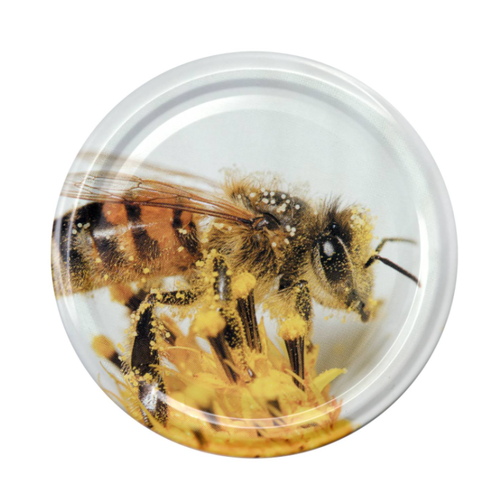 Karton słoików 0,9 litra (48 szt) + nakrętki fi 82 (50 szt) wzór PSZCZOŁA - KA5ND84