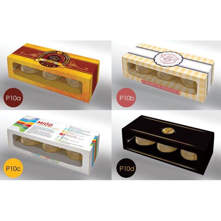 Pudełko na 3 słoiki 35 ml (10szt) - wzór P10C