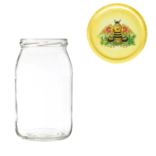 Karton słoików 0,9 litra (48 szt) + nakrętki fi 82 (50 szt) wzór GUCIO - KA5ND62