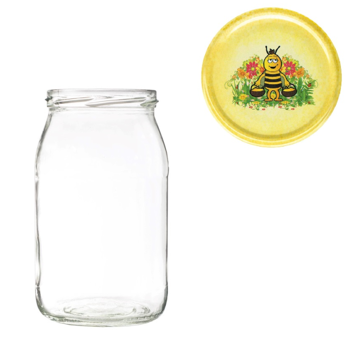 Karton słoików 0,9 litra (48 szt) + nakrętki fi 82 (50 szt) wzór GUCIO - KA5ND62