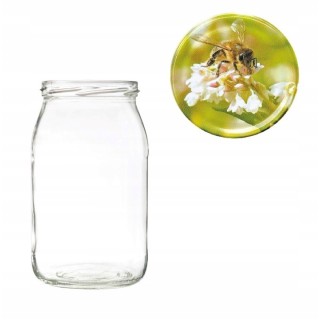 Karton słoików 0,9 litra (48 szt) + nakrętki fi 82 (50 szt) wzór GRYKA - KA5ND57