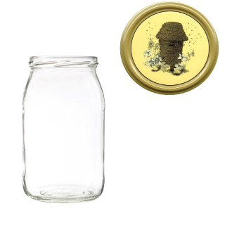 Karton słoików 0,9 litra (48 szt) + nakrętki fi 82 (50 szt) wzór UL - KA5ND38