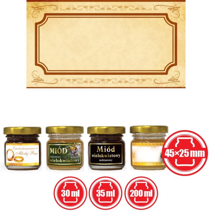 Paczka etykiet małych (uniwersalne) 100szt - wzór EM22