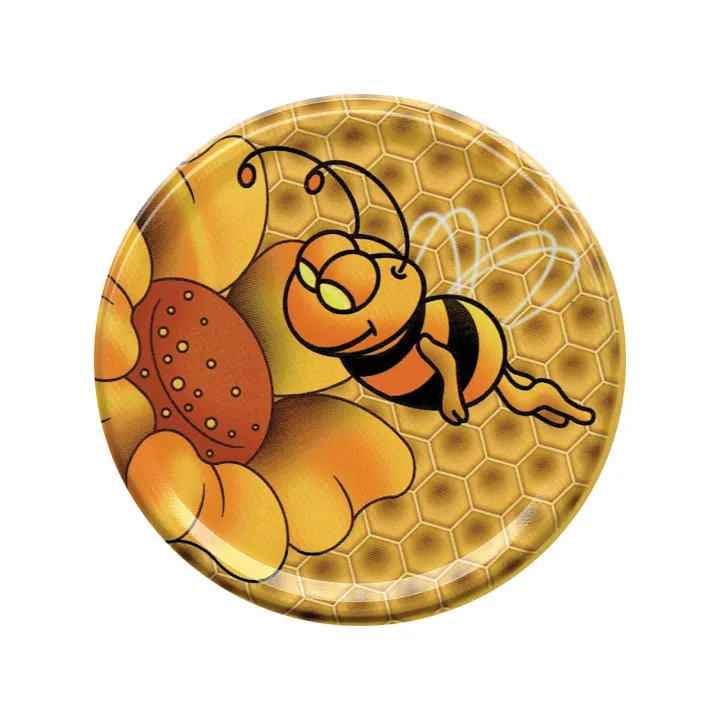 Karton słoików 0,9 litra (48 szt) z grawerem + nakrętki fi 82 (50 szt) PSZCZOŁA - KA82ND74