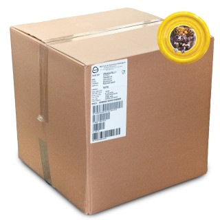 Karton zbiorczy (1200 szt.) małych nakrętek ZÓŁTYCH Z PSZCZOŁĄ - wzór KNM126