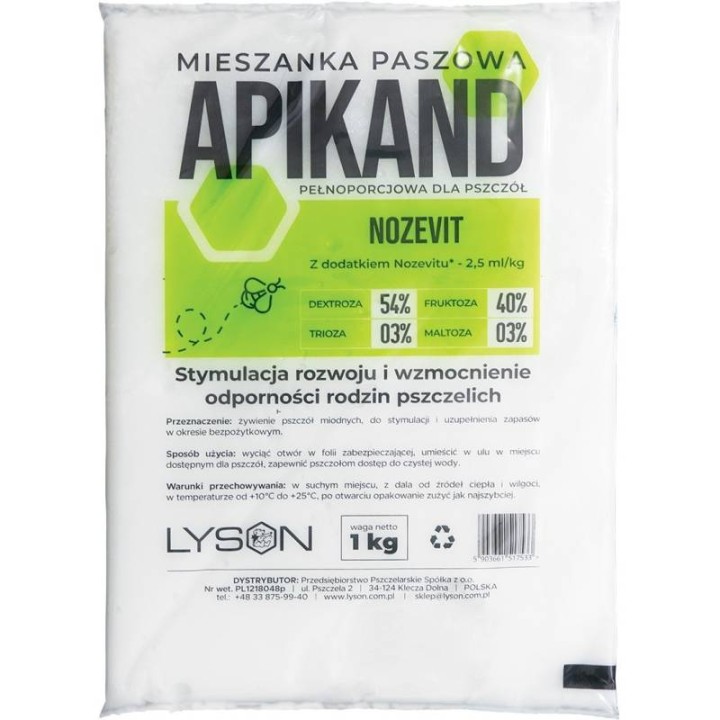 Apikand BF z nozevitem - ciasto 10x1kg - ciasto dla pszczół - 3246_10