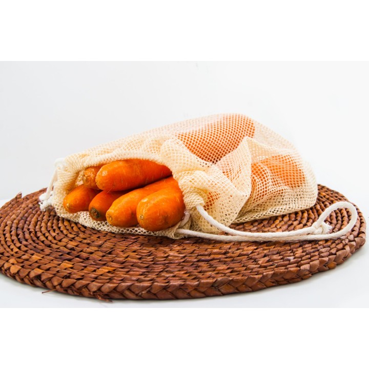 Woreczki z siatki bawełnianej EKO rozm. 25x20cm (1szt) - WEKS1