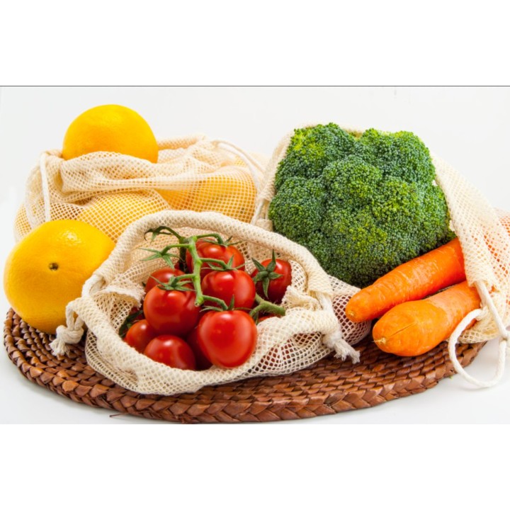 Woreczki z siatki bawełnianej EKO rozm. 25x20cm (1szt) - WEKS1