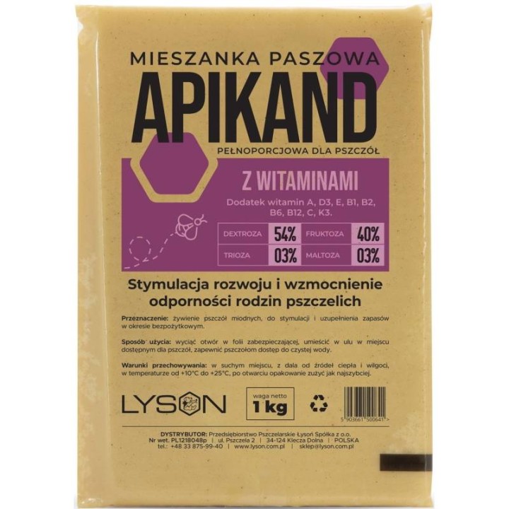 Apikand BF z witaminami - ciasto 20x1 kg. - wzór 3243_20