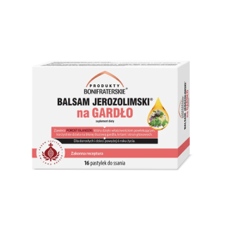 Balsam Jerozolimski na gardło 16 pastylek do ssania- wzór BONI3