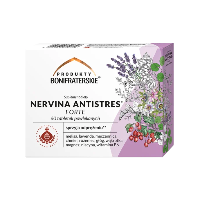 Nervina Antistres Forte 60 tabletek powlekanych - wzór BONI4