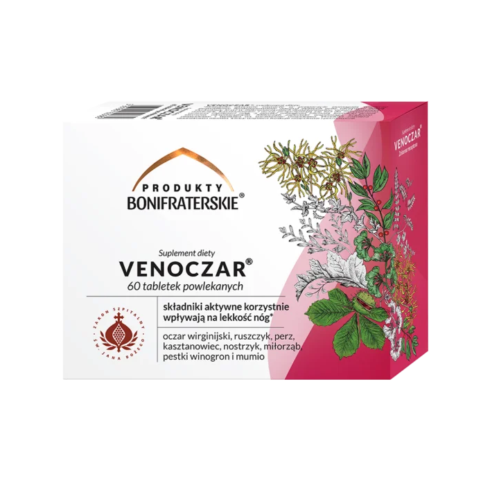 Venoczar suplement diety 60 tabletek powlekanych - wzór BONI7