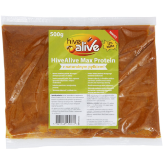 Hive Alive Max Protein ciasto z naturalnym pyłkiem pszczelim 500 g -  3556