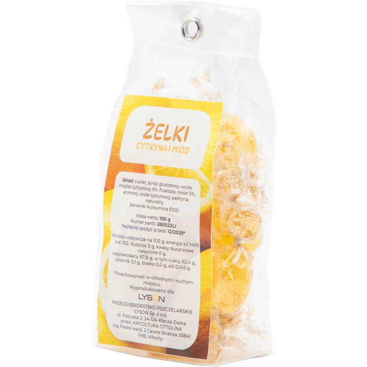 Żelki cytrynowo-miodowe, 100 g