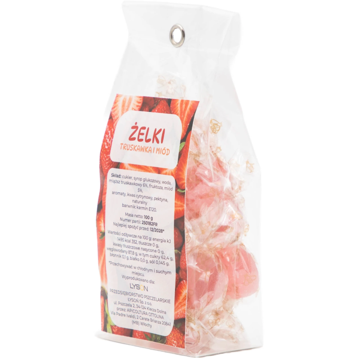 Żelki truskawkowo-miodowe, 100 g